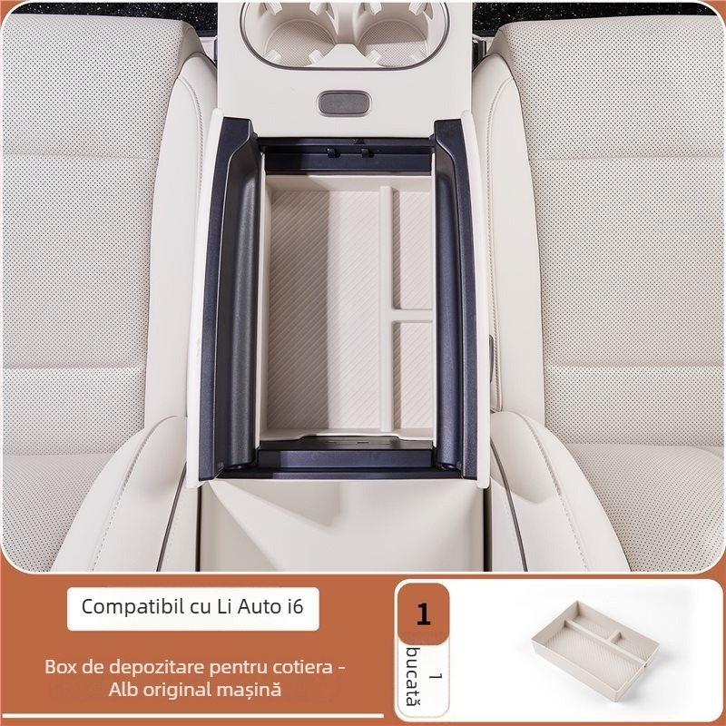 Organizator pentru consola centrală – piele – Brand Lutu Auto Parts – Compatibil cu Ideal i6