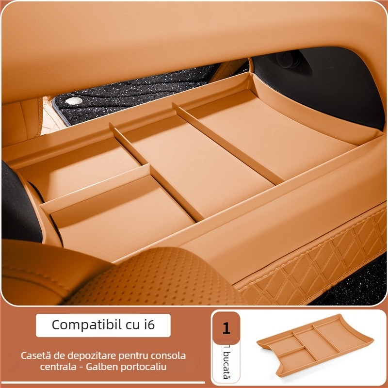 Organizator pentru consola centrală – piele – Brand Lutu Auto Parts – Compatibil cu Ideal i6
