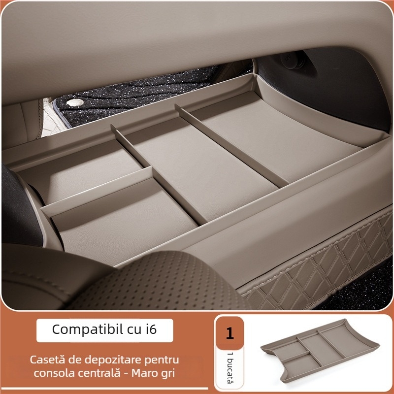 Organizator pentru consola centrală – piele – Brand Lutu Auto Parts – Compatibil cu Ideal i6