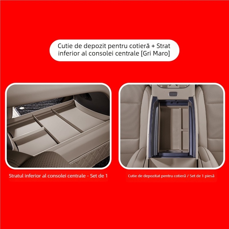 Organizator pentru consola centrală – piele – Brand Lutu Auto Parts – Compatibil cu Ideal i6