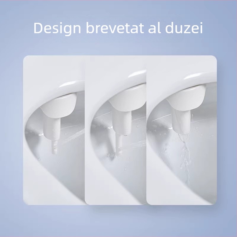 Scaun de bidet cu afișaj de temperatură, ABS plastic, duză auto-curățabilă, structură de tip split, duză de pulverizare pentru bidet