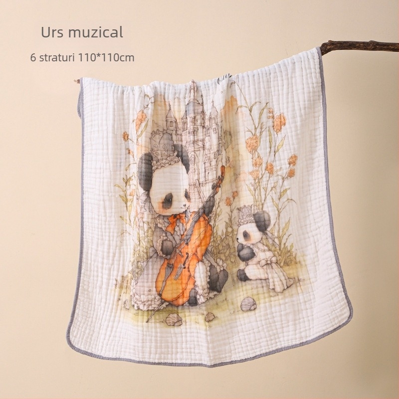 Bolin Lily Prosop de baie pentru bebeluși – din bumbac pur, țesătură de tifă de bumbac, 46 fire, 300–400 g