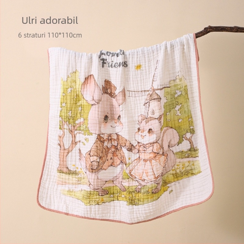 Bolin Lily Prosop de baie pentru bebeluși – din bumbac pur, țesătură de tifă de bumbac, 46 fire, 300–400 g