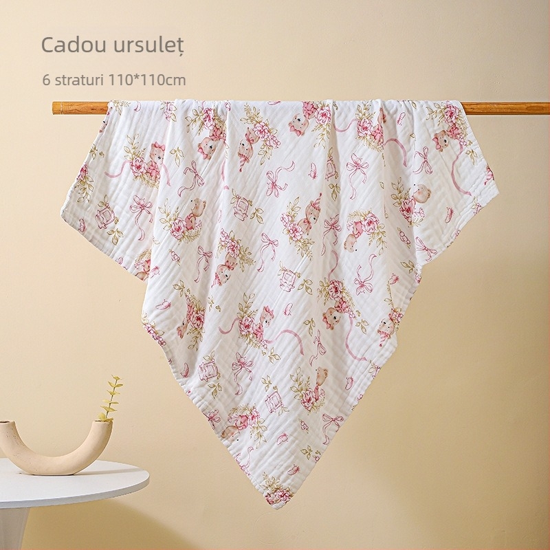 Bolin Lily Prosop de baie pentru bebeluși – din bumbac pur, țesătură de tifă de bumbac, 46 fire, 300–400 g