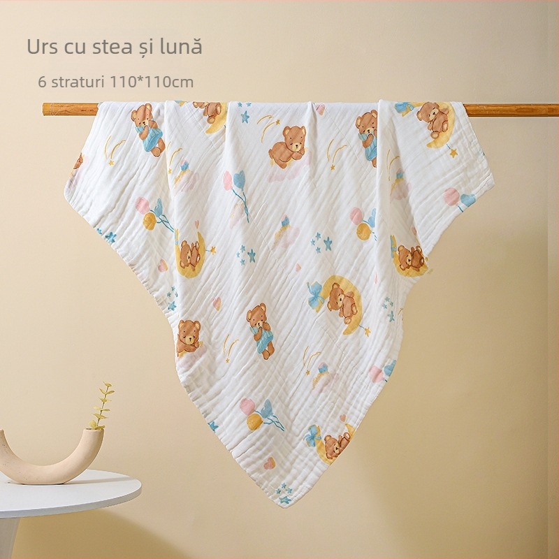 Bolin Lily Prosop de baie pentru bebeluși – din bumbac pur, țesătură de tifă de bumbac, 46 fire, 300–400 g