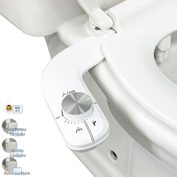 Bidet de tip buton cu eliberare rapidă cu un singur buton, fără electricitate, distanța între găuri reglabilă 106-184 mm, reglare presiune apei