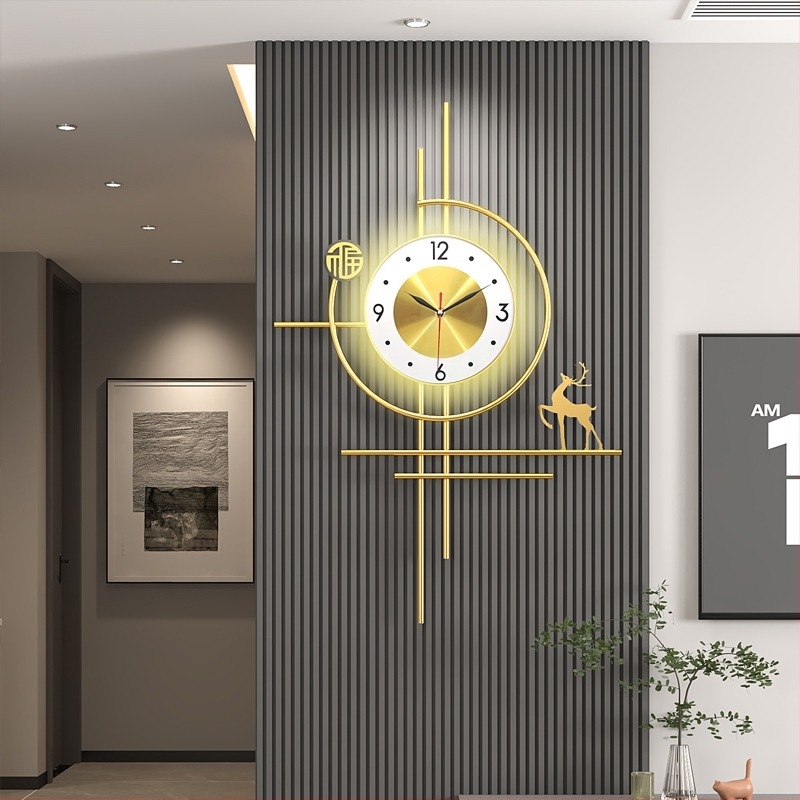 Ceas de perete, alimentare solară, mișcare lină, ramă metalică, cadran metalic, oglindă din plastic