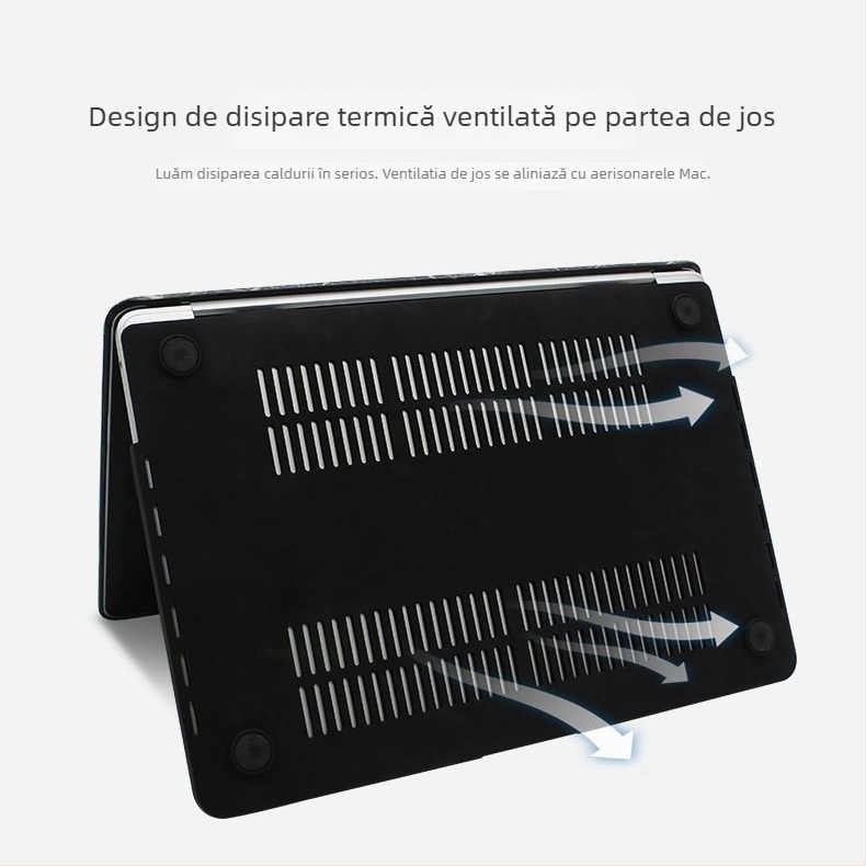 Husă de protecție MacBook Pro/Air – textură de crocodil, plastic și piele artificială, 2022