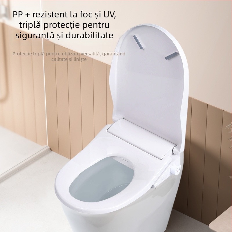 Capac de toaletă inteligent W118C cu curățare a feselor și curățare feminină, instalare simplă, spălare prin sifon, debit de apă 500–700 ml/min, material PP