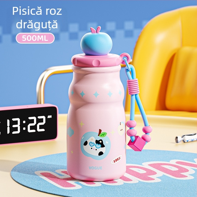 Cupe termoizolante din oțel inoxidabil 316 cu pai, mâner, strat interior 316, carcasă exterioară 201, izolație 6–12 ore, filtru de ceai, opțiuni de personalizare