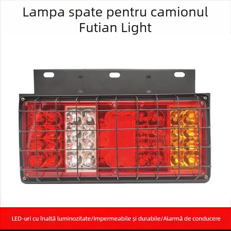 Lumină LED de stop pentru camion - Ansamblu fară Foton Era 12V/24V, sursă LED, compatibil cu camioane, vehicule agricole și Howo light truck