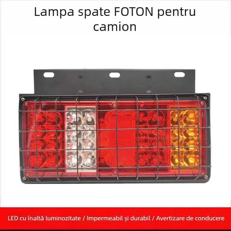 Lumină LED de stop pentru camion - Ansamblu fară Foton Era 12V/24V, sursă LED, compatibil cu camioane, vehicule agricole și Howo light truck