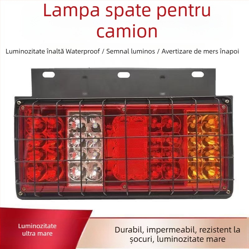 Lumină LED de stop pentru camion - Ansamblu fară Foton Era 12V/24V, sursă LED, compatibil cu camioane, vehicule agricole și Howo light truck