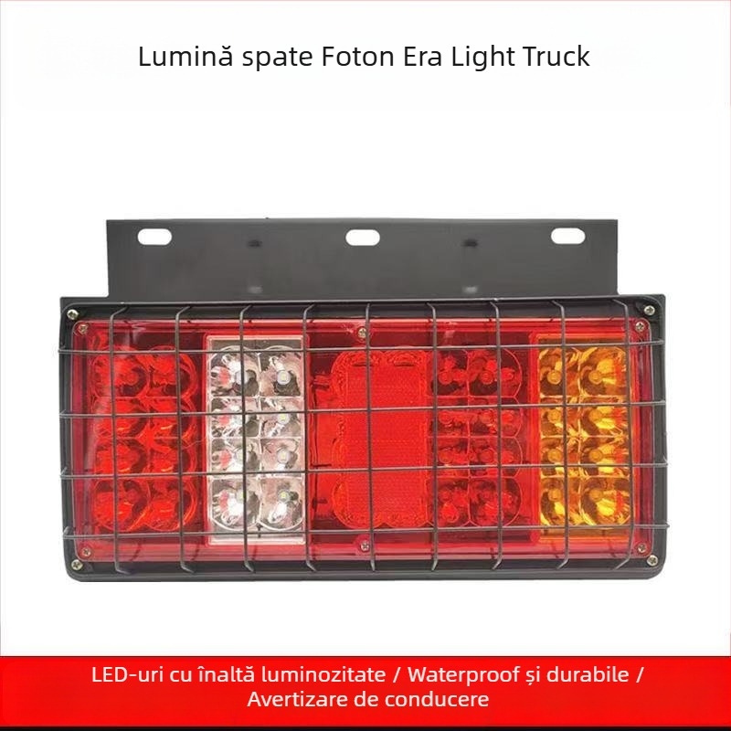 Lumină LED de stop pentru camion - Ansamblu fară Foton Era 12V/24V, sursă LED, compatibil cu camioane, vehicule agricole și Howo light truck