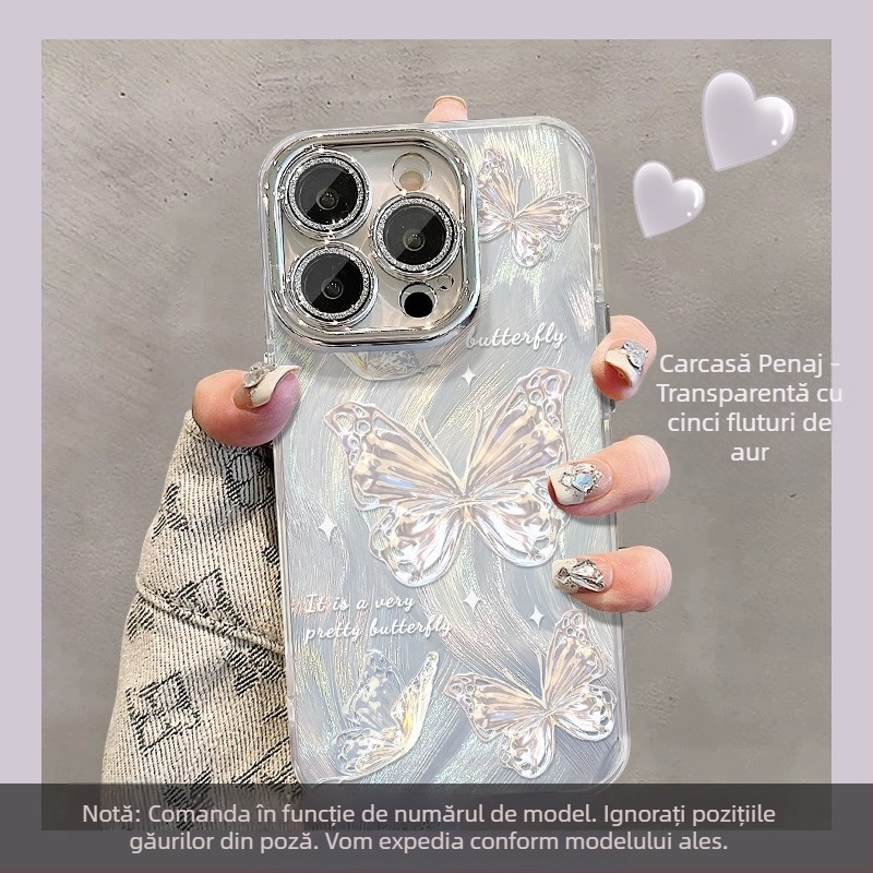 Carcasă pentru seria iPhone 11–14, cu spate din acril, margini moi, protecție anti-cădere, protecție pentru obiectivul camerei și design creativ personalizabil