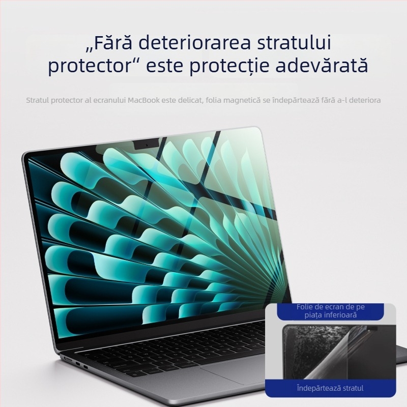 Film magnetic de protecție a ecranului pentru MacBook Pro și MacBook Air, cu protecție a ochilor și lumină verde