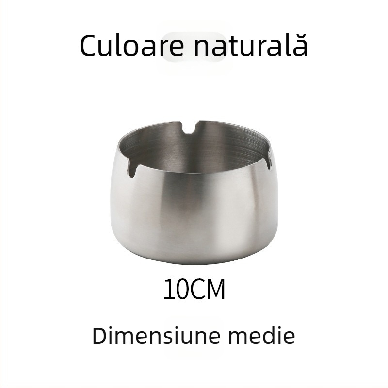 Scrumieră din oțel inoxidabil cu spațiu de depozitare - reutilizabilă, logo imprimabil, potrivită pentru casă, sufragerie, birou, bar și KTV