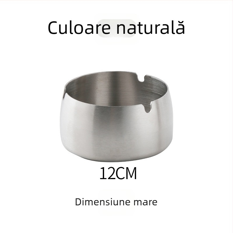 Scrumieră din oțel inoxidabil cu spațiu de depozitare - reutilizabilă, logo imprimabil, potrivită pentru casă, sufragerie, birou, bar și KTV