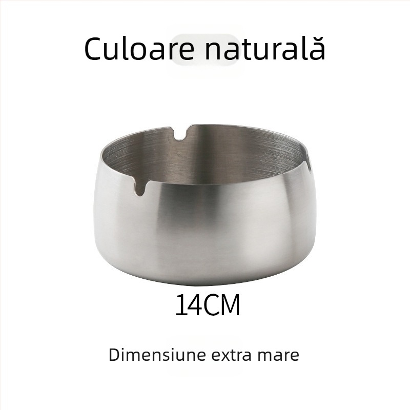 Scrumieră din oțel inoxidabil cu spațiu de depozitare - reutilizabilă, logo imprimabil, potrivită pentru casă, sufragerie, birou, bar și KTV