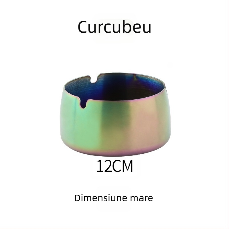 Scrumieră din oțel inoxidabil cu spațiu de depozitare - reutilizabilă, logo imprimabil, potrivită pentru casă, sufragerie, birou, bar și KTV