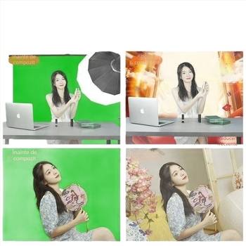 Perete de fundal - pânză pentru ecran verde îmbunătățit pentru fotografia de produse (Brand: Beauty; Material: Pânză; Scenarii: Fotografirea produselor; Garanție: Garanție națională)