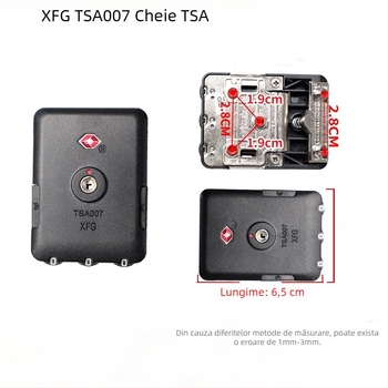 Lacăt pentru bagaje XFG903 TSA007 – cu 3 găuri, corp ABS