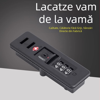 Încuietoare TSA cu cod pentru bagaje, fermoar dublu – ABS, rezistent la uzură, Vara 2024