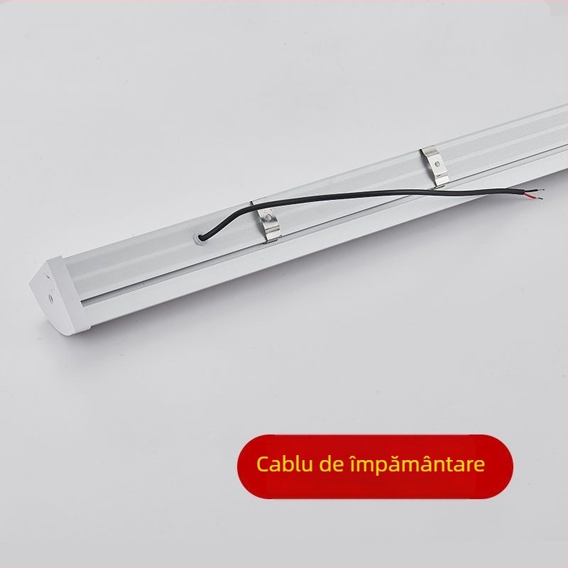 Lumină LED de colț pentru perete la 90°, bandă LED ascunsă, corp lung în formă de tub T8 cu suport, 40–50W, IP55, CRI 90–100, aliaj de aluminiu, FCC