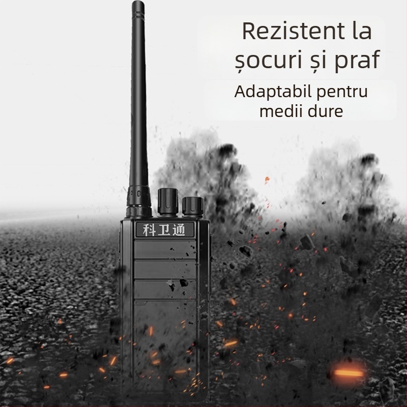 Radio portabil de exterior cu potrivire a frecvenței cu un singur clic, 400–480 MHz, 5 W, 16 canale, rază 3–5 km, baterie 6800 mAh