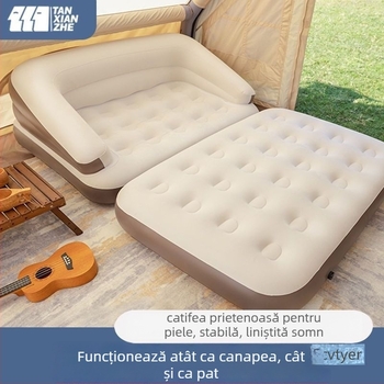 Log lane Explorer Pat gonflabil dublu – canapea aer portabilă pentru camping, suprafață din țesătură compozită, sarcină maximă 180 kg