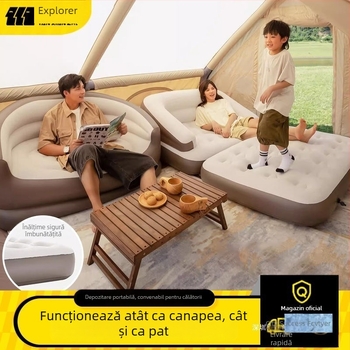 Log lane Explorer Pat gonflabil dublu – canapea aer portabilă pentru camping, suprafață din țesătură compozită, sarcină maximă 180 kg