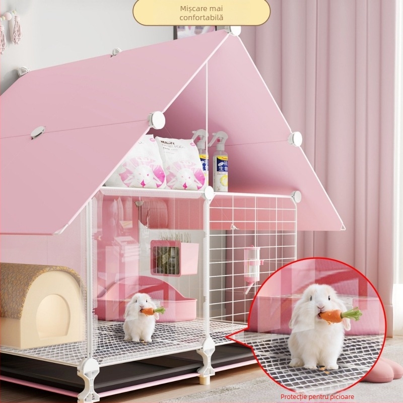 Cușcă metalică pentru iepuri Anrik – habitat interior de lux, origine Zhejiang