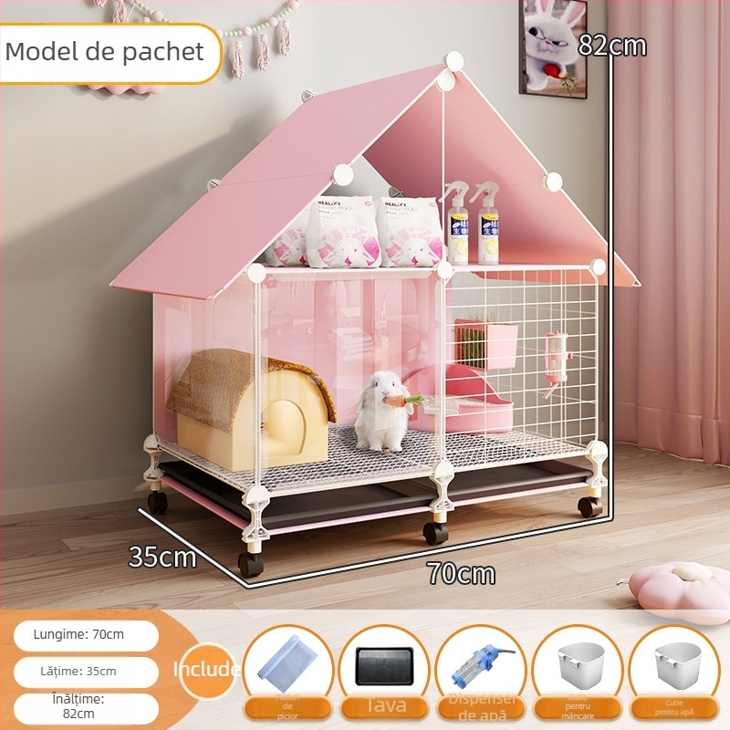 Cușcă metalică pentru iepuri Anrik – habitat interior de lux, origine Zhejiang