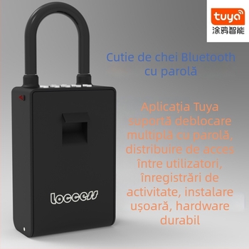 Cutie pentru chei cu încuietoare numerică, aliaj de aluminiu, model EKKB2-TY, stil modern minimalist