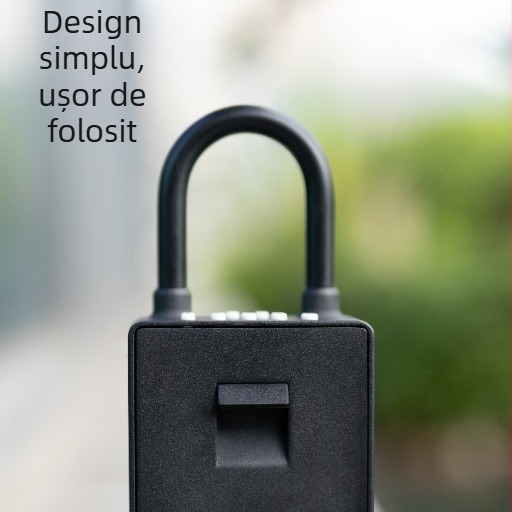 Cutie pentru chei cu încuietoare numerică, aliaj de aluminiu, model EKKB2-TY, stil modern minimalist