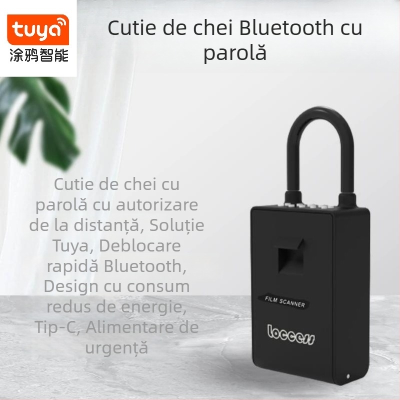 Cutie pentru chei cu încuietoare numerică, aliaj de aluminiu, model EKKB2-TY, stil modern minimalist