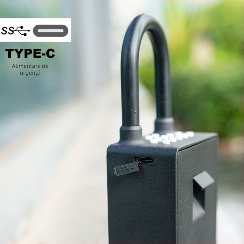 Cutie pentru chei cu încuietoare numerică, aliaj de aluminiu, model EKKB2-TY, stil modern minimalist