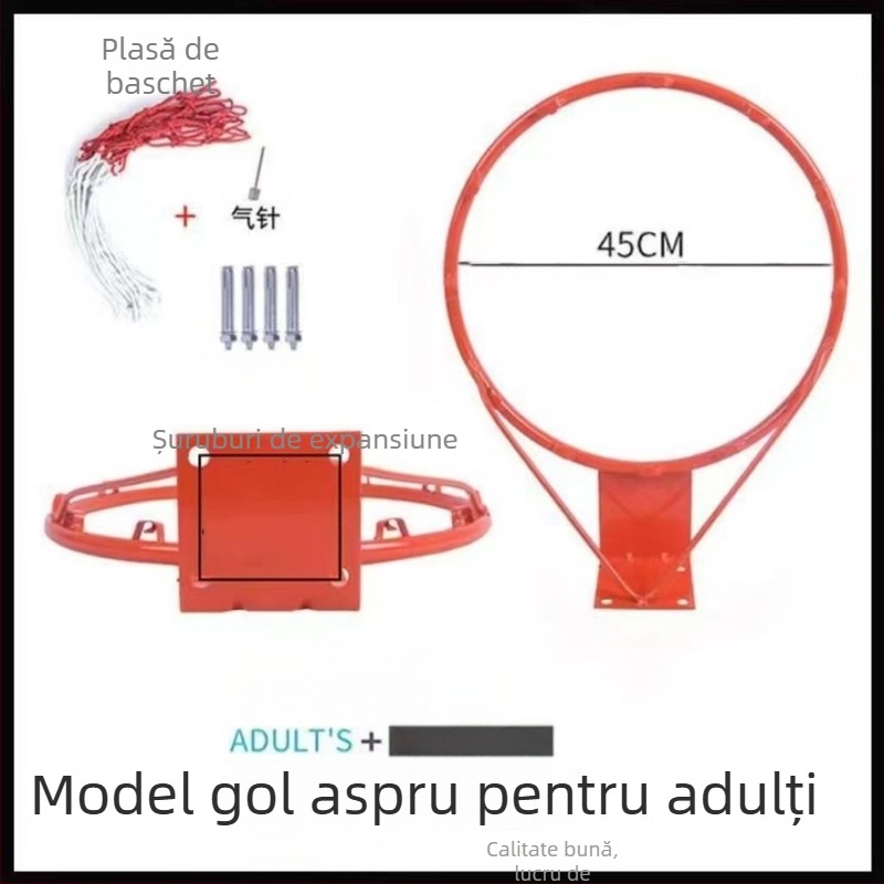Coș de baschet montat pe perete, din fier, pentru exterior și uz casnic, cadru de baschet.