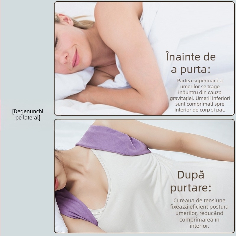 Corector de postură a umerilor pentru rotație spre interior, curea de dormit, unisex pentru adulți (Brand Shield; Material principal: fibre de poliester; Material produs: poliester, PU, EVA; Părți de protecție: umăr; Categoria: protecție a umărului)