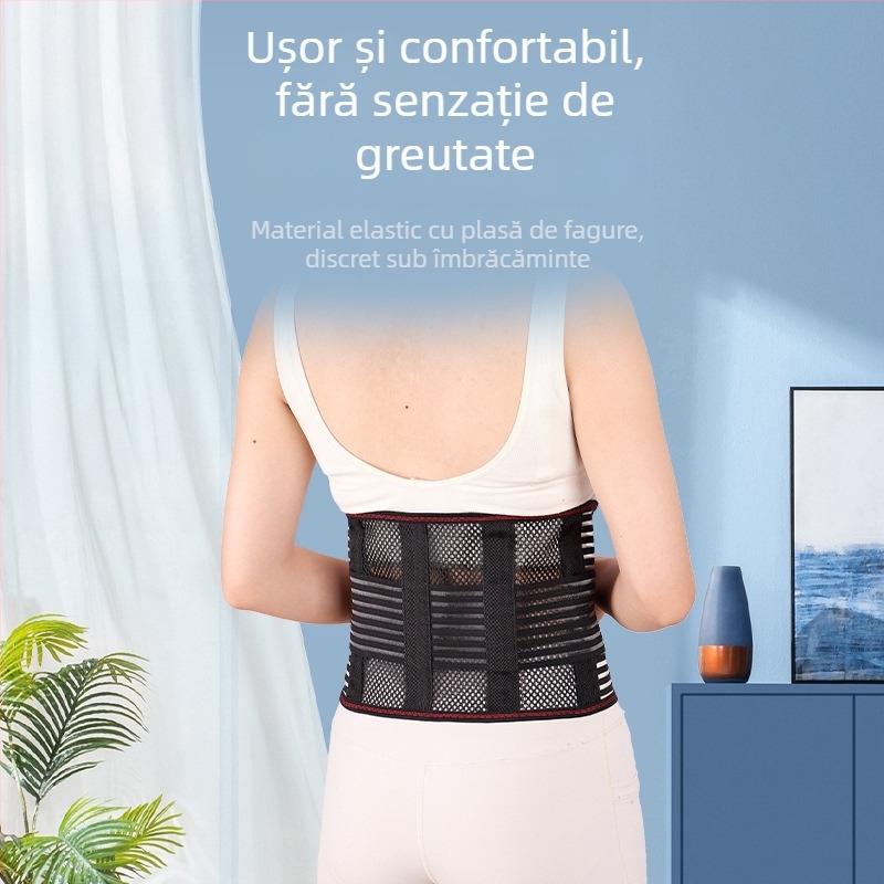 Bandă lombară cu placă de oțel, subțire, corector de talie și modelare lombară – Brand Happy point; Activitate recomandată: genuflexiuni; Categorie: protecție talie; Părți protejate: talie