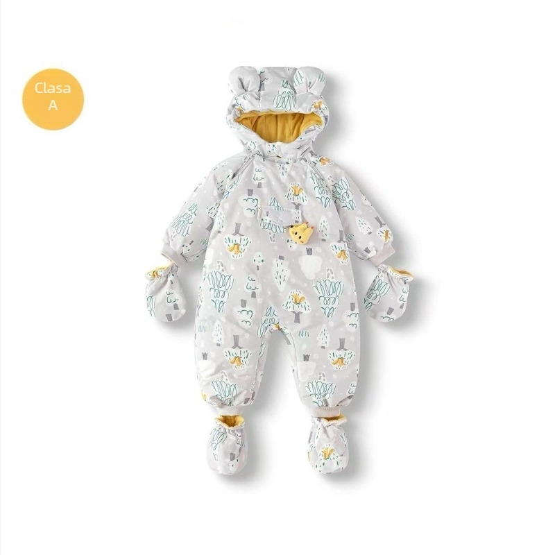 Jachetă pentru copii cu puf / liner, umplere White Duck Down 86–90%, Stil Korean, Design lung pentru târâre, căptușeală poliester