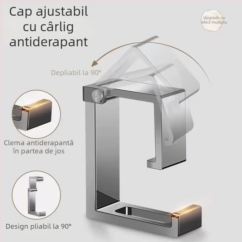 Suport pentru chiuvetă din oțel inoxidabil – montaj fără găuri, prindere pe perete, pentru chiuvete mari și mici, 1 nivel, capacitate 5–10 kg, finisaj electroplacat