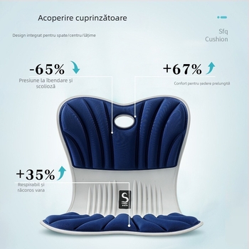 Perna de birou pentru corectarea posturii, umplere memory foam, husă poliester, brand Sifeiqi, stil japonez, suport integrat pentru șolduri și talie