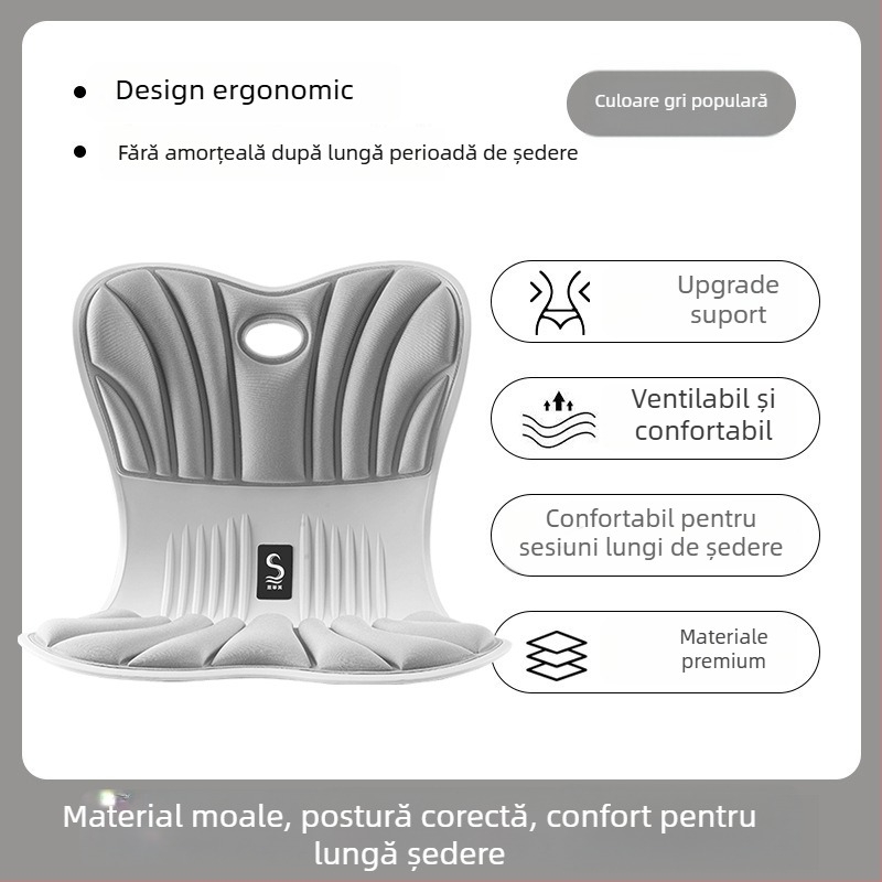 Perna de birou pentru corectarea posturii, umplere memory foam, husă poliester, brand Sifeiqi, stil japonez, suport integrat pentru șolduri și talie