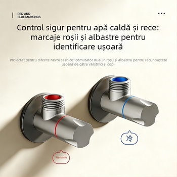 Valvă triunghiulară din alamă – montaj pe perete, debit mare, corp din alamă, 1,0 MPa