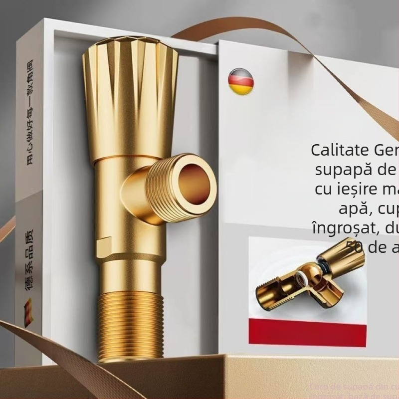 Supapă unghiulară, oțel inoxidabil 201, montaj pe perete, utilizare universală, diametru interior 4 puncte, presiune normală