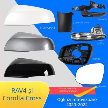 Carcasă oglindă retrovizoare cu semnalizare și ramă a lentilei pentru Toyota RAV4 2020-2022