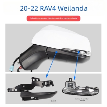 Carcasă oglindă retrovizoare cu semnalizare și ramă a lentilei pentru Toyota RAV4 2020-2022