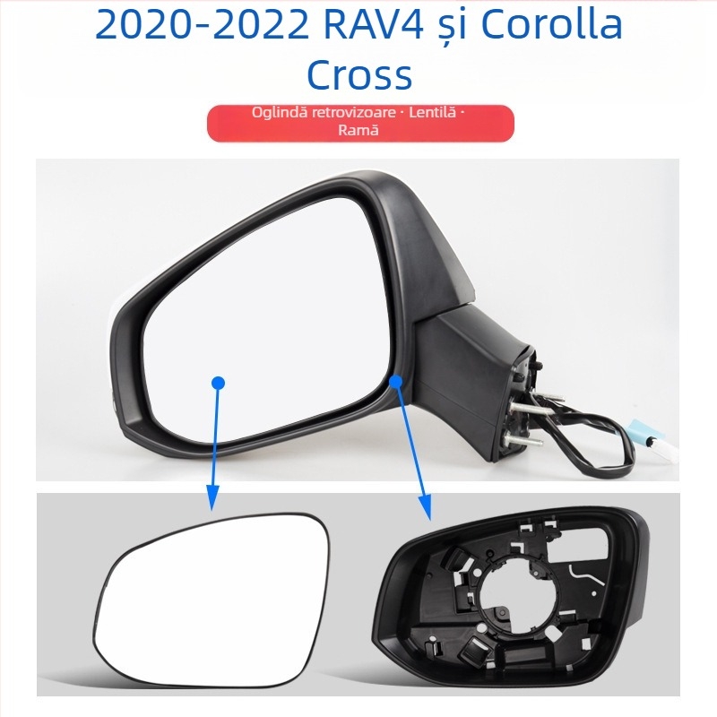 Carcasă oglindă retrovizoare cu semnalizare și ramă a lentilei pentru Toyota RAV4 2020-2022