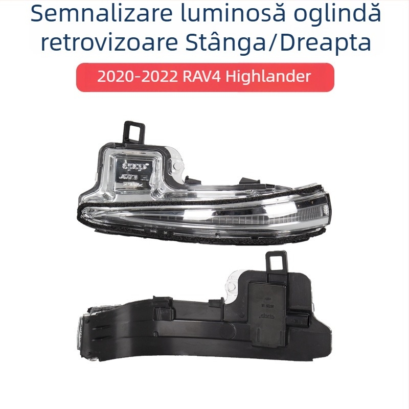 Carcasă oglindă retrovizoare cu semnalizare și ramă a lentilei pentru Toyota RAV4 2020-2022